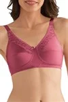 Bra with a matte finish for a more subdued appearance​ Amoena Nancy Non-Wired Mastectomy Bra Wild Rose #44429