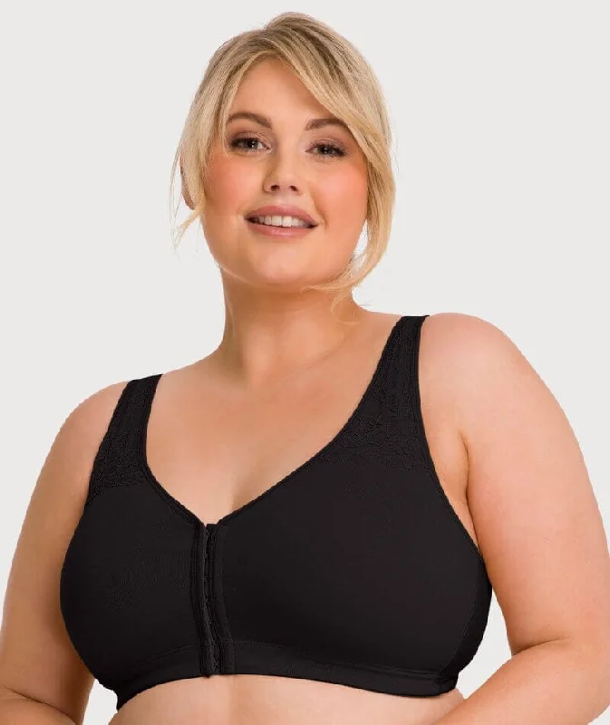 underwire sports bras for extra stabilityAva & Audrey Hannah Cotton Wire-Free Front Opening Bra - Black underwire sports bras for extra stabilityAva & Audrey Hannah Cotton Wire-Free Front Opening Bra - Black