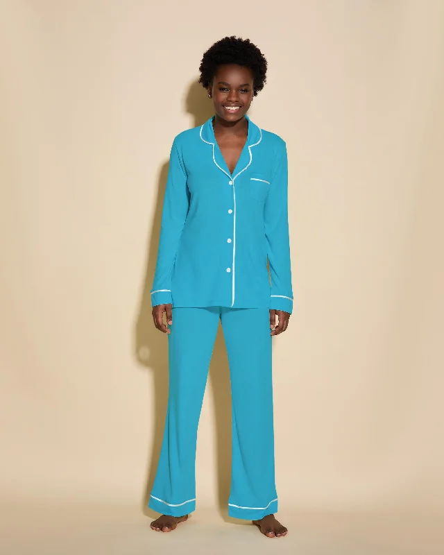 Bra with a balconette style for a flirty neckline Long Sleeve Top & Pant Pajama Set Bra with a balconette style for a flirty neckline Long Sleeve Top & Pant Pajama Set