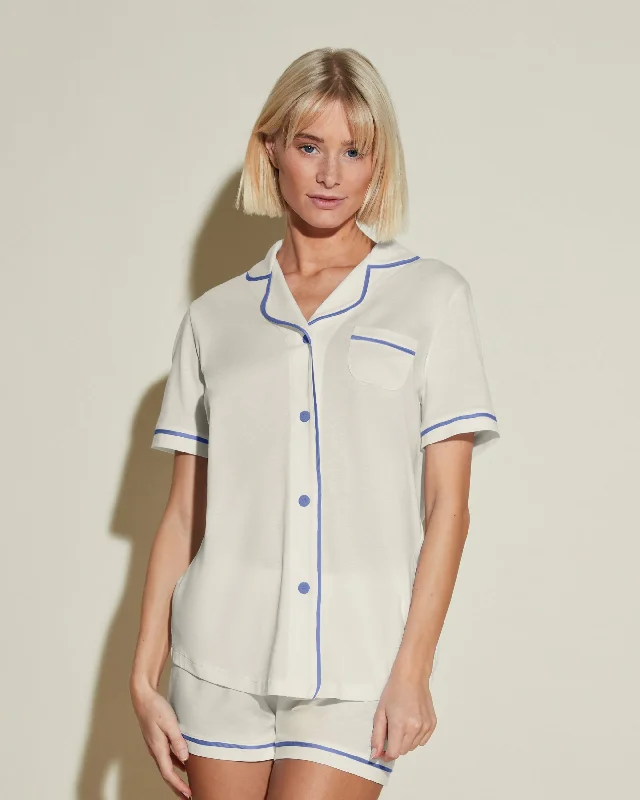 Bra with a lace - trim for an elegant and delicate touch Short Sleeve Top & Boxer Pajama Set Bra with a lace - trim for an elegant and delicate touch Short Sleeve Top & Boxer Pajama Set