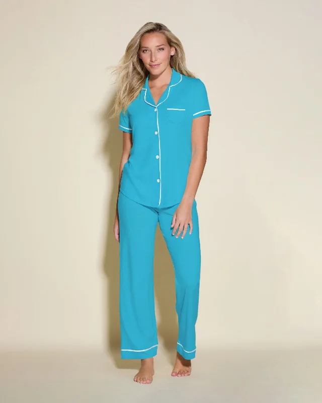 Silk bras for a luxurious and smooth texture​ Short Sleeve Top & Pant Pajama Set