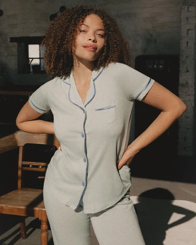 Push - up bras to add cleavage and lift​ Short Sleeve Top & Pant Pajama Set