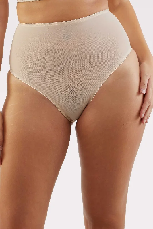 balconette push up bras for a lifted lookChampagne Mesh Classic Brief
