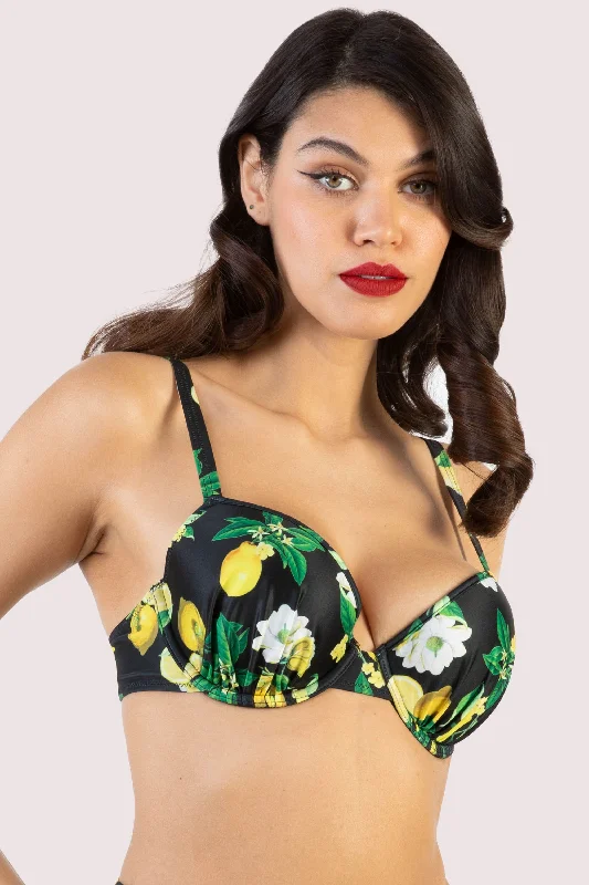 convertible sports bras for versatile useClaudette Lemons Padded Balcony Bikini Top