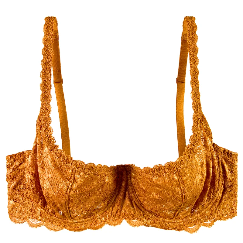 Bra with a memory foam cup for a customized fit​ Cosabella Never Say Never Balconette Bra