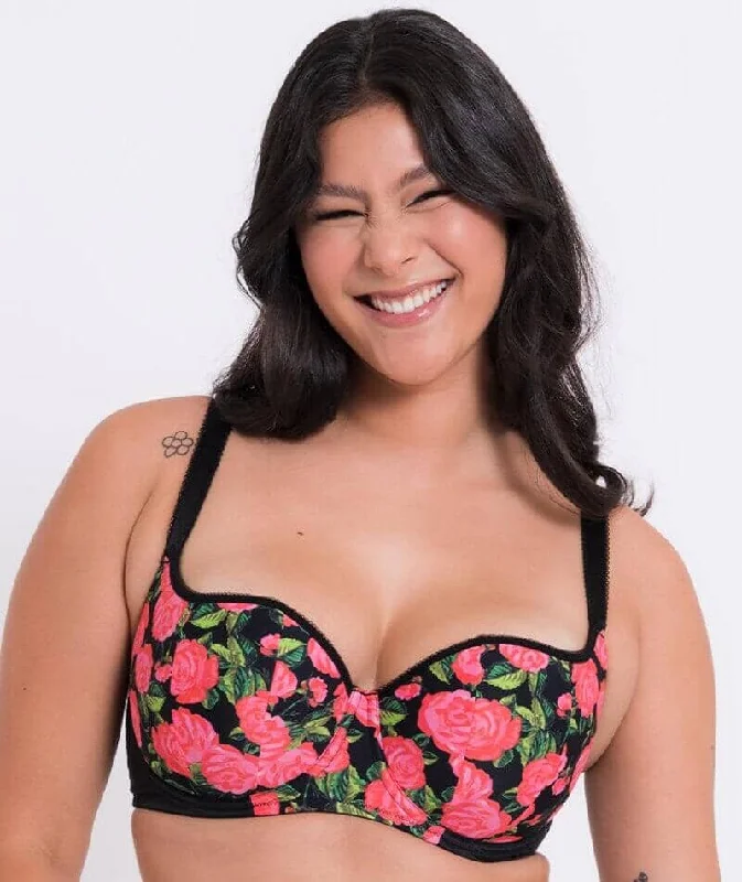 underwire sports bras for extra stabilityCurvy Kate Boost in Bloom Padded Balcony Bra - Print Mix Black underwire sports bras for extra stabilityCurvy Kate Boost in Bloom Padded Balcony Bra - Print Mix Black