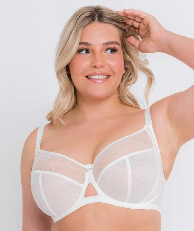 plus size bras with good supportCurvy Kate Victory Balcony Bra - White