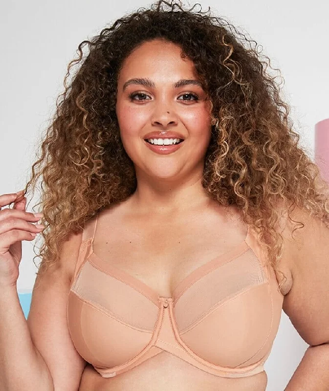 plunge wireless bras for a natural lookCurvy Kate Wonderfully Full Cup Bra - Latte