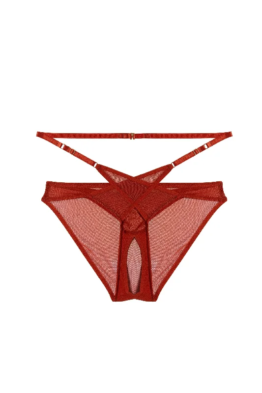 t - shirt bras for a smooth look under clothesEddie Rust Crossover Wrap Crotchless Brazilian Brief
