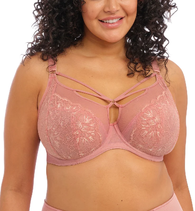 Bra with a plus - size bralette style for a trendy look Elomi Brianna Plunge Underwire Bra (8080) - Ash Rose Bra with a plus - size bralette style for a trendy look Elomi Brianna Plunge Underwire Bra (8080) - Ash Rose