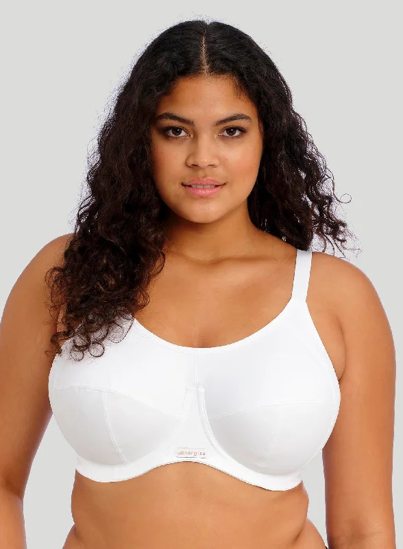 padded bras for added volumeElomi: Energise Sports Bra With J Hook White