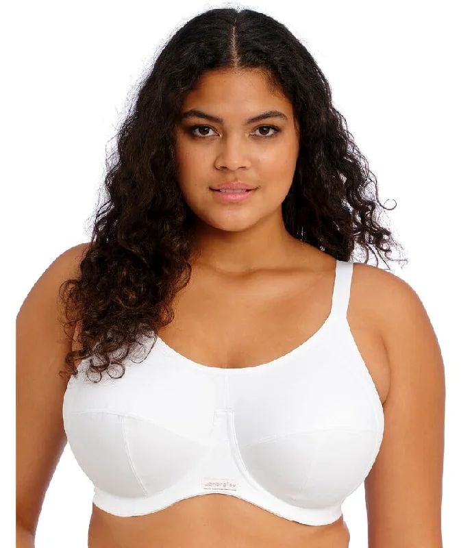 sports bras for high impact workoutsElomi Energise Underwired Sports Bra - White