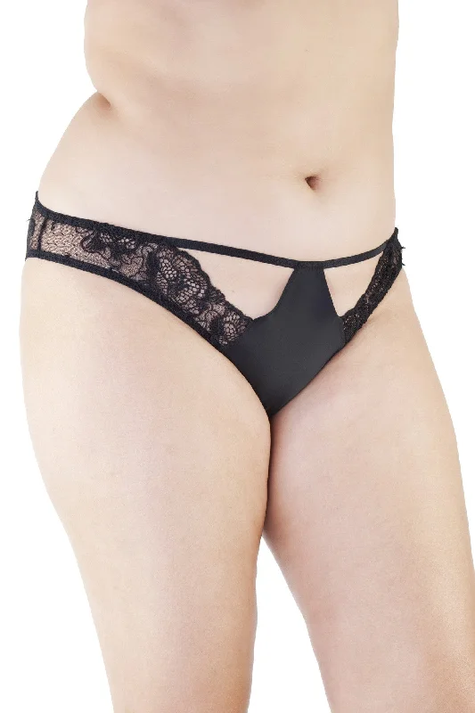 bralette sports bras for light exerciseElsa Black Lace Brief Curve