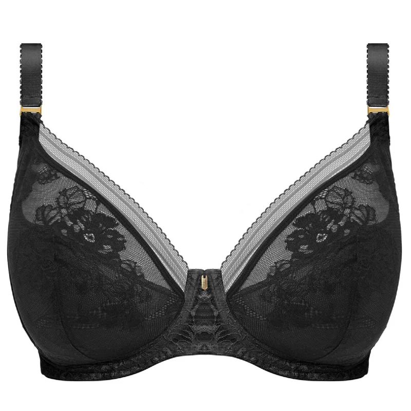 Bra with a low - cut cup for a more revealing style Fantasie Lace Fusion Underwire Side Support Bra - Black Bra with a low - cut cup for a more revealing style Fantasie Lace Fusion Underwire Side Support Bra - Black