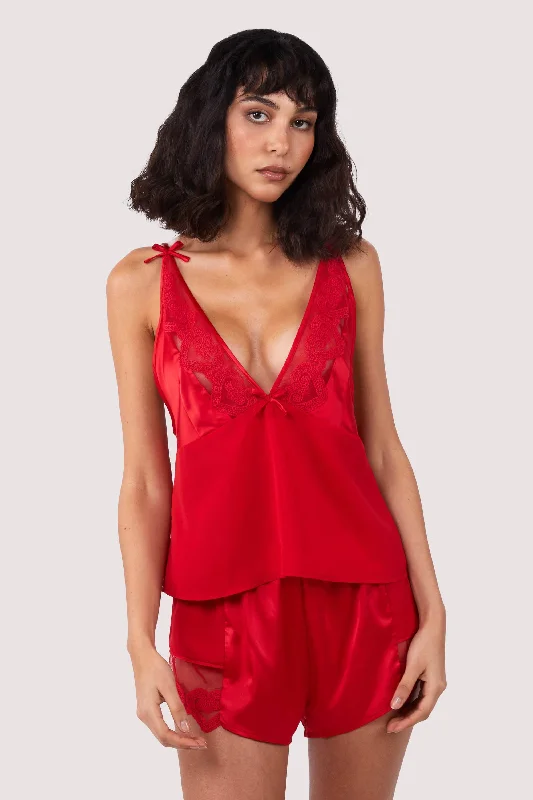Bra with a plus - size underbust band for a secure fit Cupid Pink And Red Love Hearts Cami Top & Shorts Bra with a plus - size underbust band for a secure fit Cupid Pink And Red Love Hearts Cami Top & Shorts