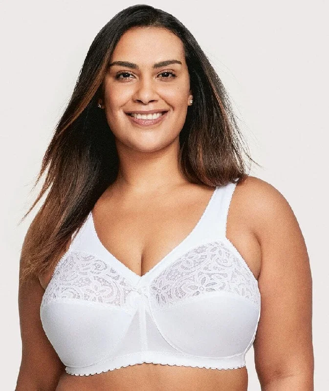 bralette bras for a trendy and comfortable styleGlamorise Magiclift Cotton Support Wire-Free Bra - White bralette bras for a trendy and comfortable styleGlamorise Magiclift Cotton Support Wire-Free Bra - White