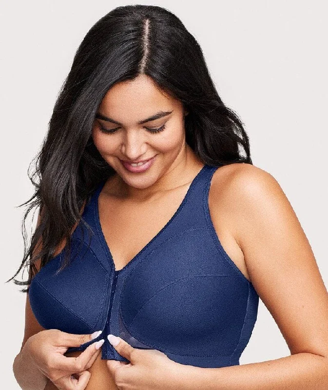 supportive sports bras for runningGlamorise Magiclift Front-Closure Posture Back Wire-Free Bra - Blue supportive sports bras for runningGlamorise Magiclift Front-Closure Posture Back Wire-Free Bra - Blue