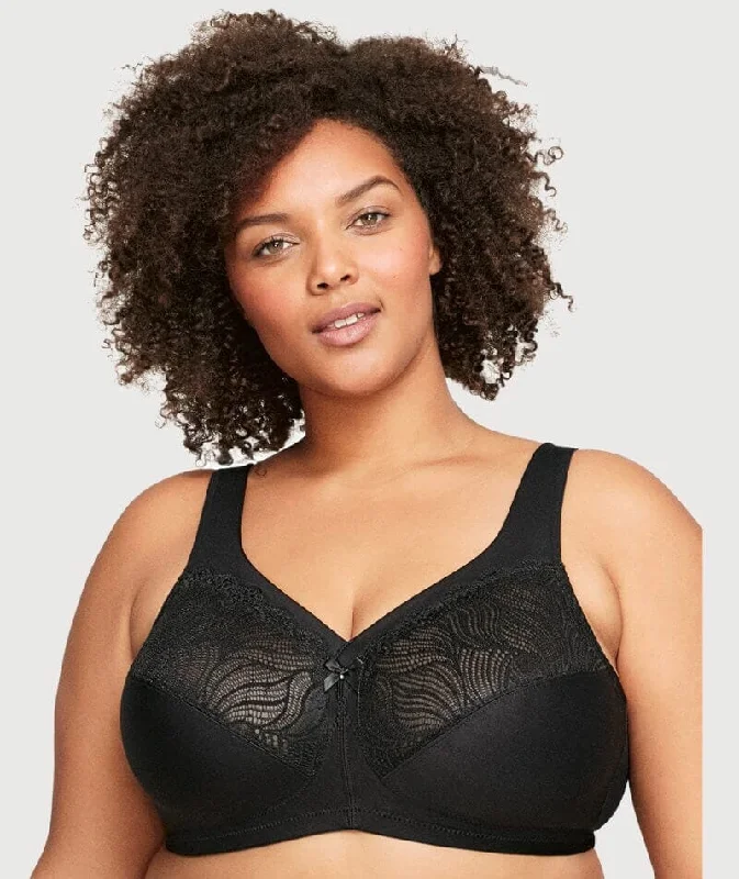 seamless t - shirt bras for everyday wearGlamorise Magiclift Natural Shape Support Wire-Free Bra - Black