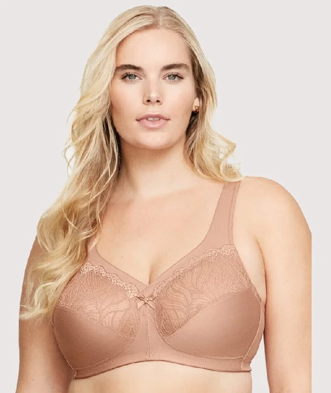 underwire bras with maximum supportGlamorise Magiclift Natural Shape Support Wire-Free Bra - Cappuccino