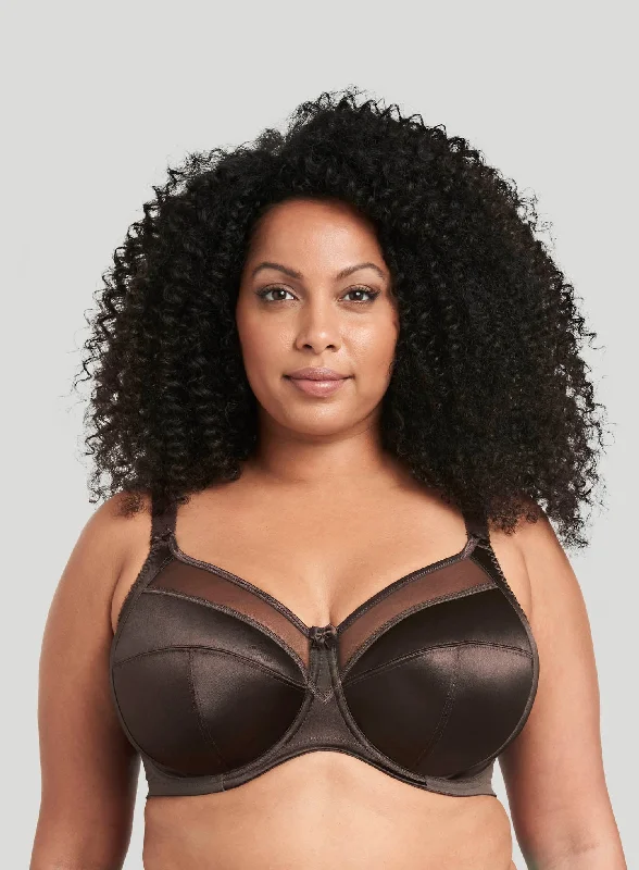moisture wicking convertible brasGoddess: Keira Banded Bra Chocolate