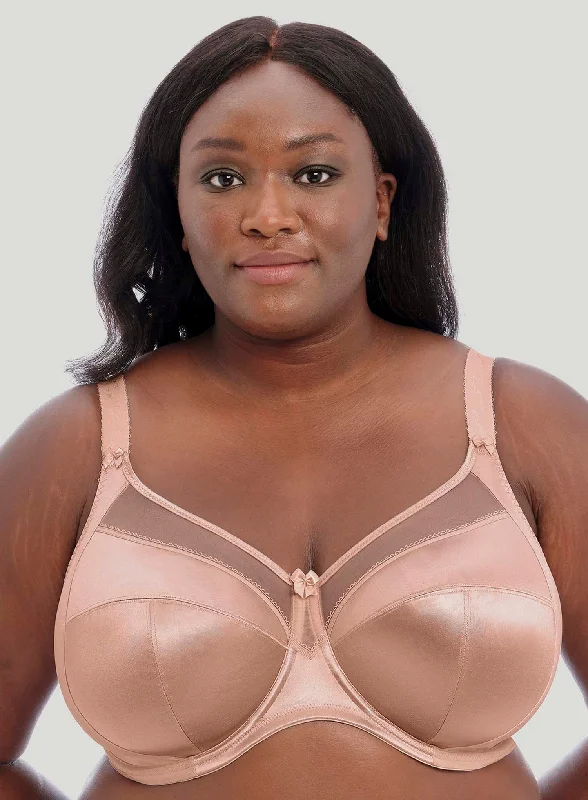 moisture wicking sleep bras for hot sleepersGoddess: Keira Banded Bra Fawn