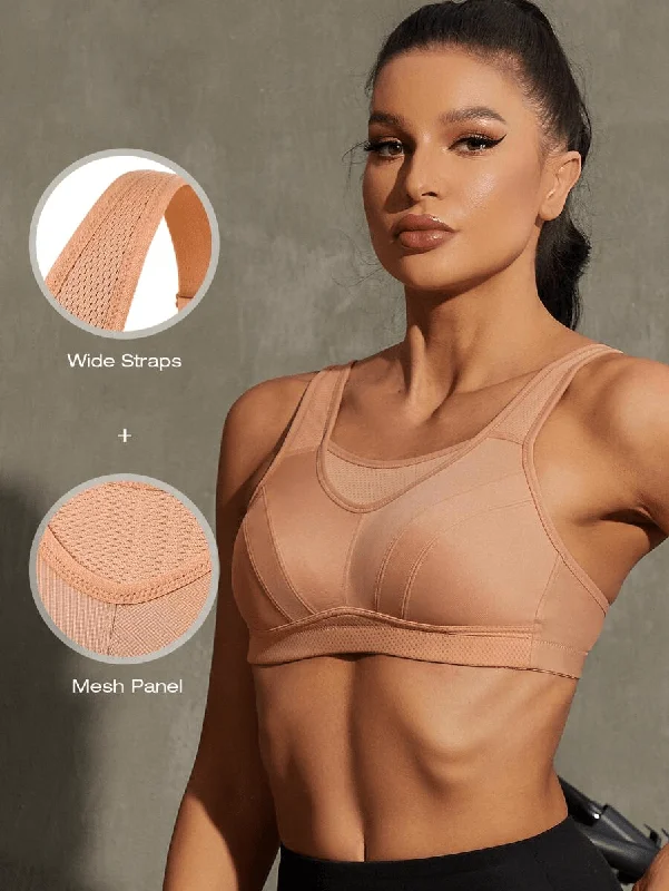 Bra with a quick - drying lining for convenience High Impact Large Bust Full Coverage Workout Bras orange Bra with a quick - drying lining for convenience High Impact Large Bust Full Coverage Workout Bras orange