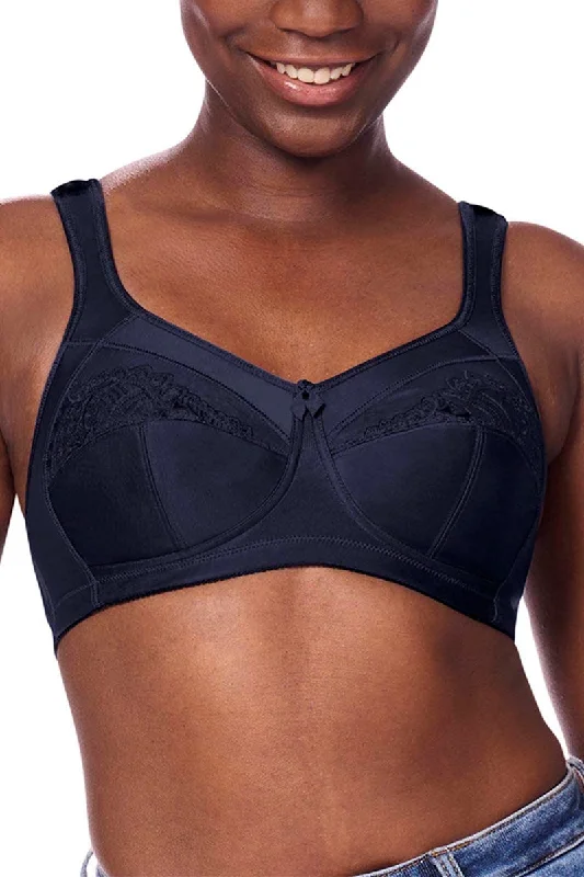 Bra with a single - strap design for a unique and modern style​ Isadora Non-Wired Bra - dark blue #45048
