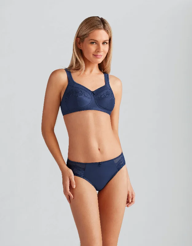 Bra with a plus - size padded strap for reduced shoulder strain Isadora SB Navy #44240 Bra with a plus - size padded strap for reduced shoulder strain Isadora SB Navy #44240