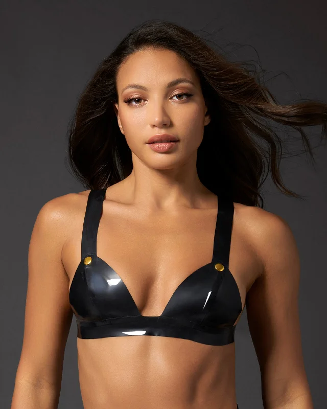 sexy lace push up bras for special occasionsLatex Soft Bra Black