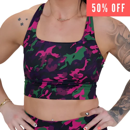 seamless t - shirt bras for everyday wearLongline Bra | Neon Camo