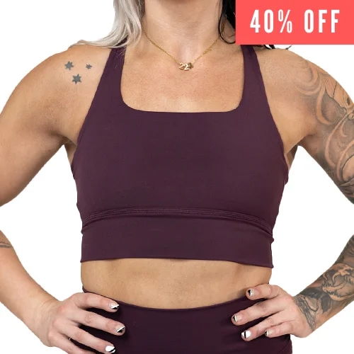 plunge t - shirt bras for a sleek appearanceLongline Bra | Plum