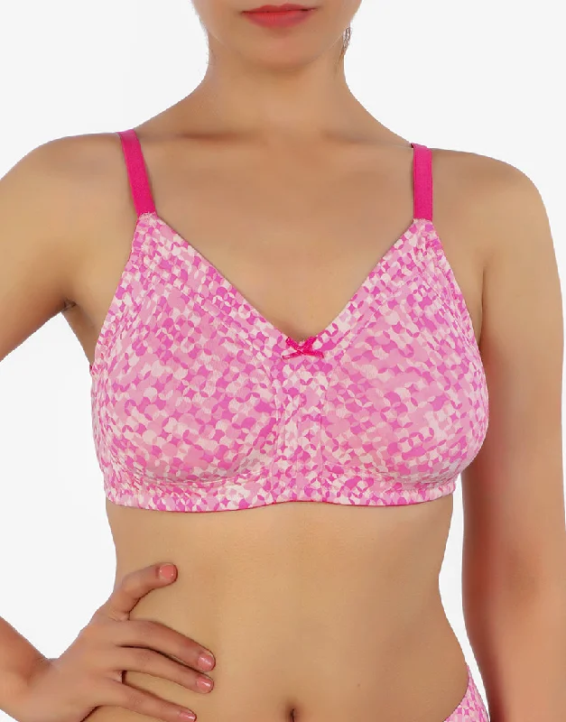 plus size nursing bras for breastfeeding momsLOSHA DOUBLE LAYERED FULL COVERAGE COTTON WIREFREE BRA WITH DIAMOND GEOMETRIC-PINK PRINT plus size nursing bras for breastfeeding momsLOSHA DOUBLE LAYERED FULL COVERAGE COTTON WIREFREE BRA WITH DIAMOND GEOMETRIC-PINK PRINT