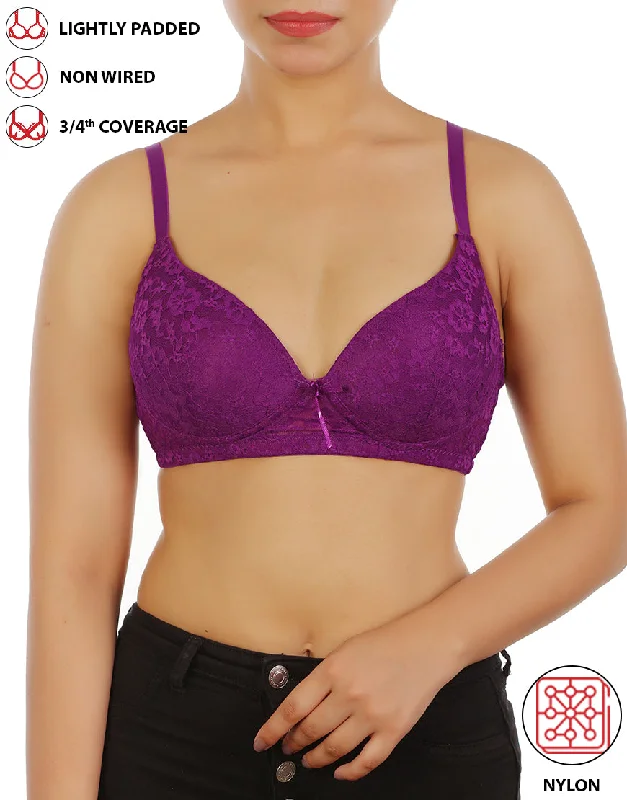 lace balconette bras for a luxurious feelLOSHA LIGHTLY PADDED WIRE-FREE 3/4TH COVERAGE ALL OVER LACE BRA- GRAPE JUICE lace balconette bras for a luxurious feelLOSHA LIGHTLY PADDED WIRE-FREE 3/4TH COVERAGE ALL OVER LACE BRA- GRAPE JUICE