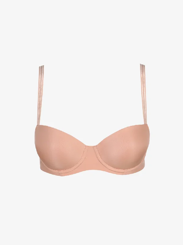 Bra with a lace - lined cup for a feminine and elegant look Louie Balcony Bra - Powder Rose Bra with a lace - lined cup for a feminine and elegant look Louie Balcony Bra - Powder Rose