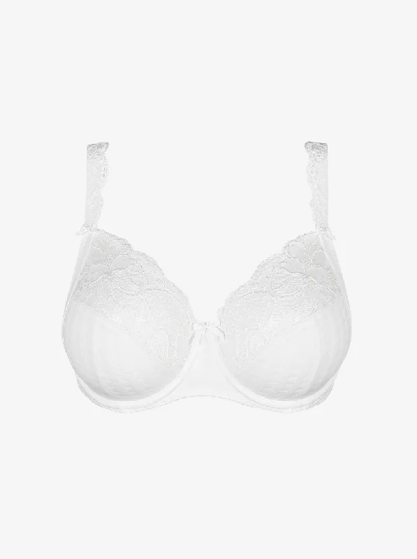 Bra with a mesh panel for added breathability​ Madison Full Cup Bra - White
