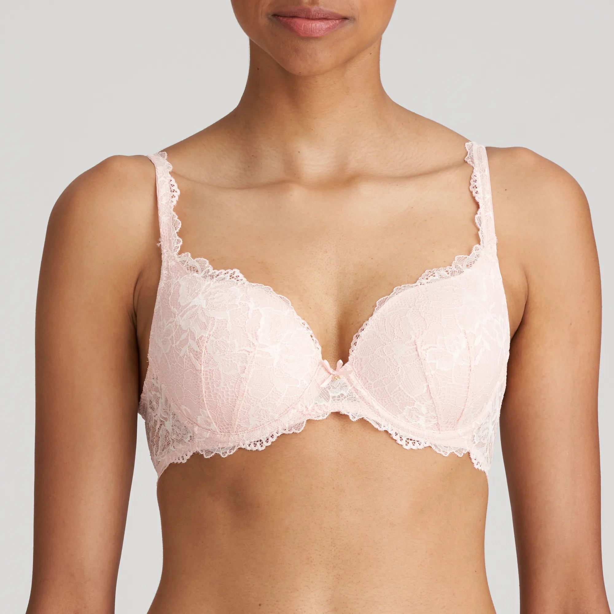 Strapless bras for wearing with strapless tops and dresses Marie Jo Manyla Padded Heart Shape Bra in Pearly Pink Strapless bras for wearing with strapless tops and dresses Marie Jo Manyla Padded Heart Shape Bra in Pearly Pink