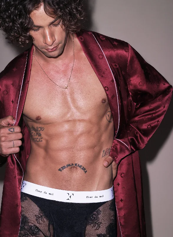 Balconette bras with a stylish and flattering design​ Men's Silk Jacquard Robe