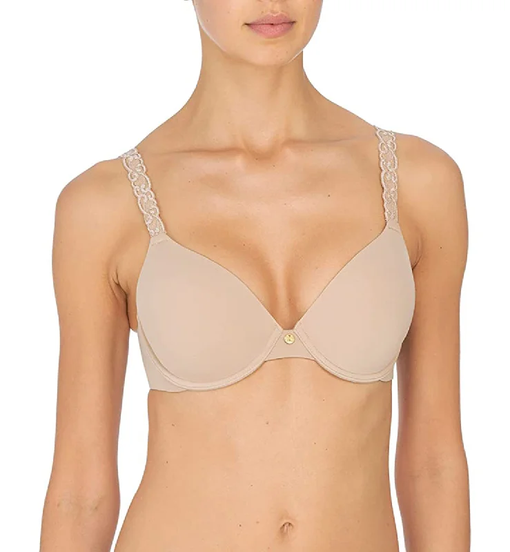 Demi - cup bras for a sexy and revealing look Natori Pure Luxe Custom Coverage Contour Underwire Bra (732080) - Cafe Demi - cup bras for a sexy and revealing look Natori Pure Luxe Custom Coverage Contour Underwire Bra (732080) - Cafe