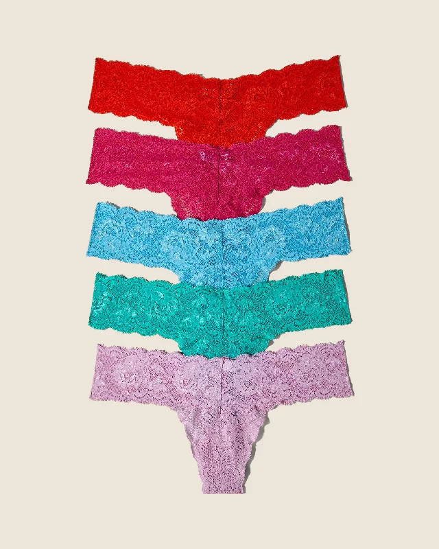 Bra with a floral - print for a feminine and stylish look​ Cutie Lr Thong 5 Pack