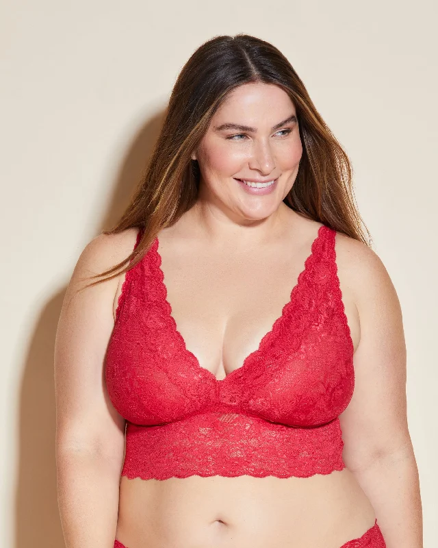 Nylon bras offering durability and stretch​ Plungie Longline Bralette In Erweiterten Plus Sizes