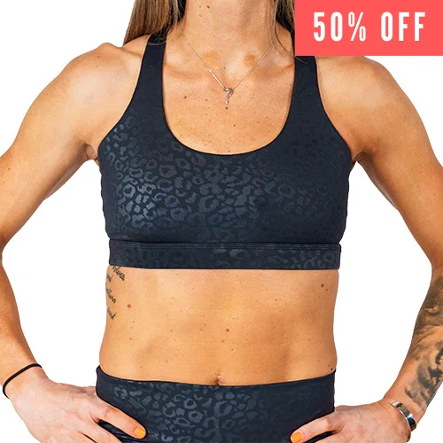 plunge push up bras for a bold lookButterfly Back Bra | Black Leopard