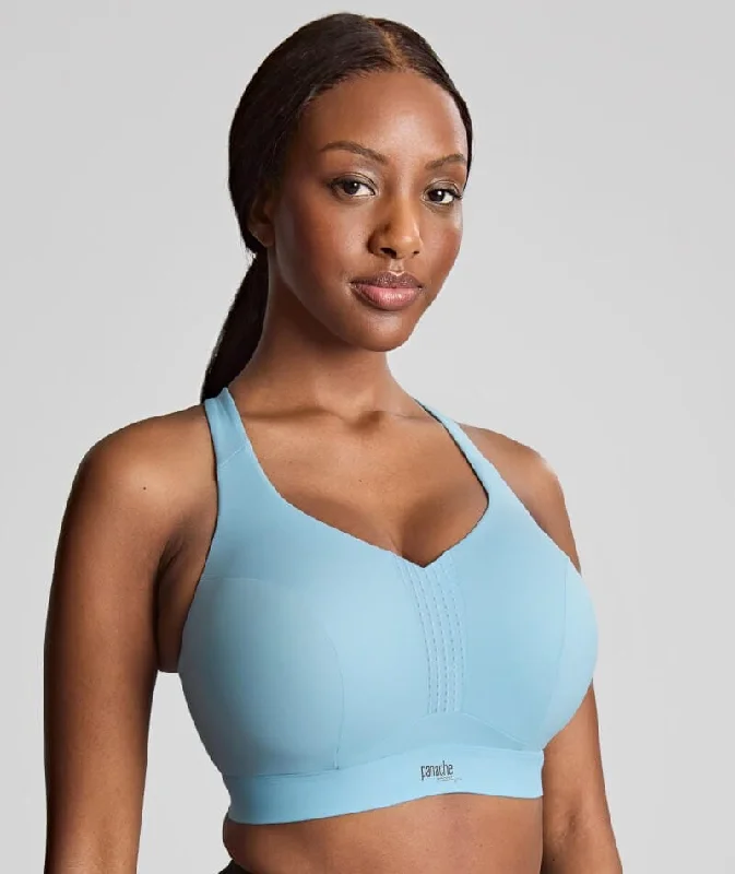 moisture wicking sleep bras for hot sleepersPanache Sport Endurance Ultra Perform Non Padded Underwire Sports Bra - Sky Blue