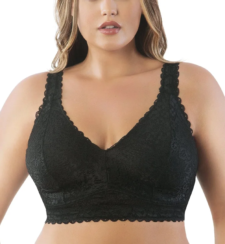 Bralettes for a trendy and comfortable alternative Parfait Adriana Banded Stretch Lace Wireless Bralette (P5482) - Black Bralettes for a trendy and comfortable alternative Parfait Adriana Banded Stretch Lace Wireless Bralette (P5482) - Black