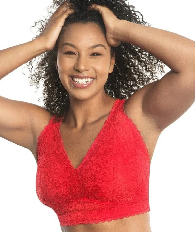 sports bras for high impact workoutsParfait Adriana Wire-free Full Bust Lace Bralette - Racing Red sports bras for high impact workoutsParfait Adriana Wire-free Full Bust Lace Bralette - Racing Red