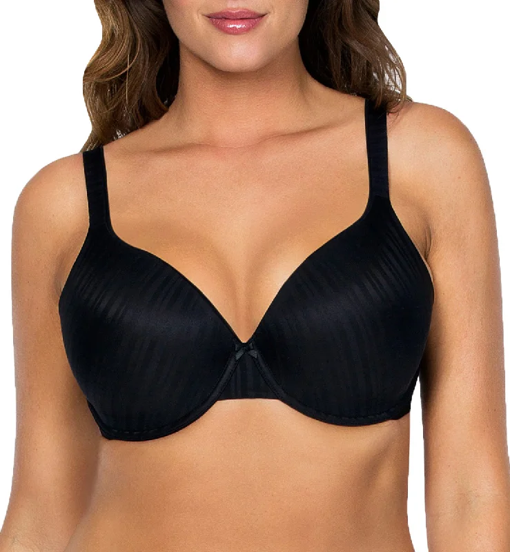 Bra with underbust support for better breast lift Parfait Aline Full Coverage Underwire T-shirt Bra (P5251) - Black Bra with underbust support for better breast lift Parfait Aline Full Coverage Underwire T-shirt Bra (P5251) - Black