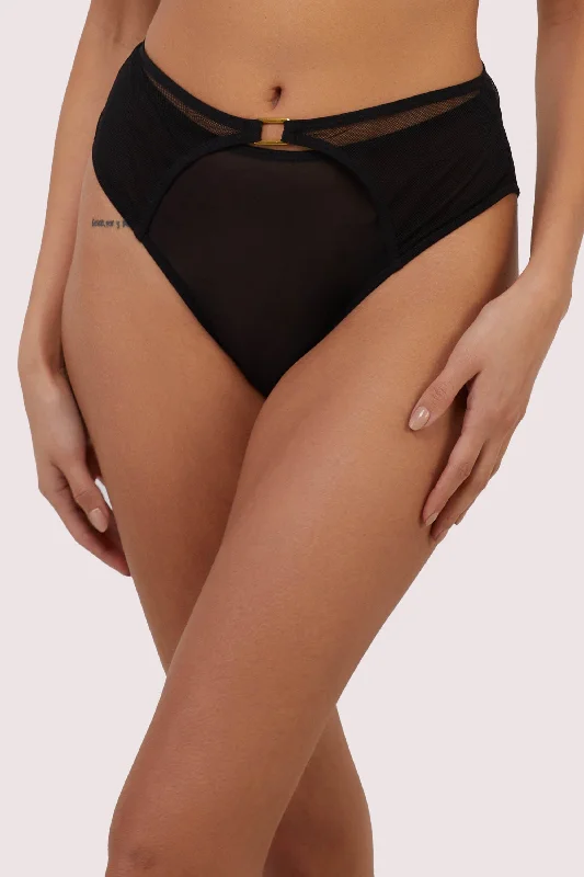 balconette push up bras for a lifted lookHolland Fishnet and Mesh High Waisted Brief