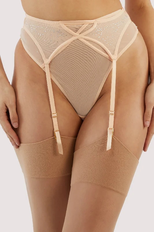 Lace bras for a feminine and elegant touch​ Nola Toffee Diamante Studded Suspender