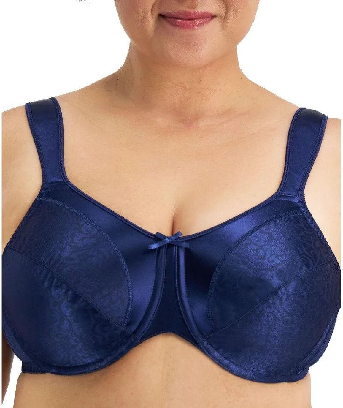moisture wicking sports bras for sweaty workoutsPlaytex Comfort Strap Minimiser Underwire Bra - In The Navy