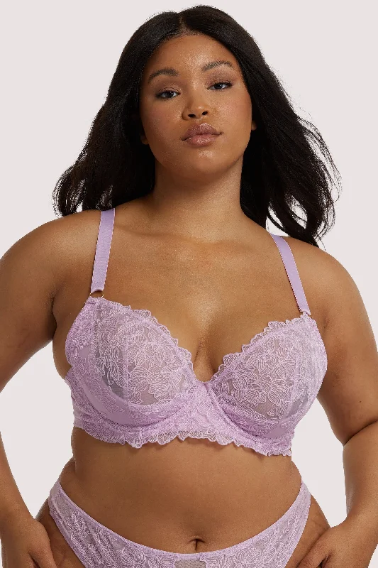 minimizer underwire bras for more controlLila Lilac Plunge Bra