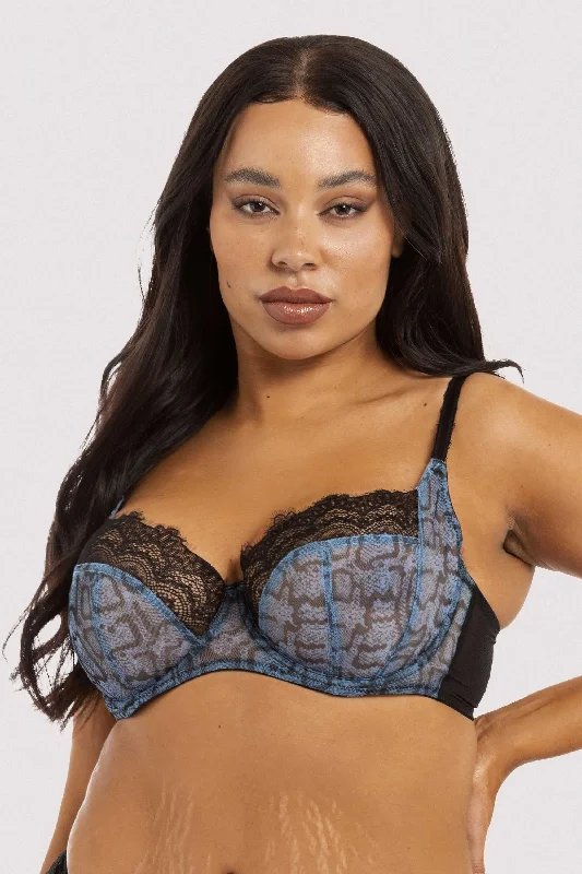 nursing bras for new mothersRosalyn Lilac Snake Lace Balcony Bra